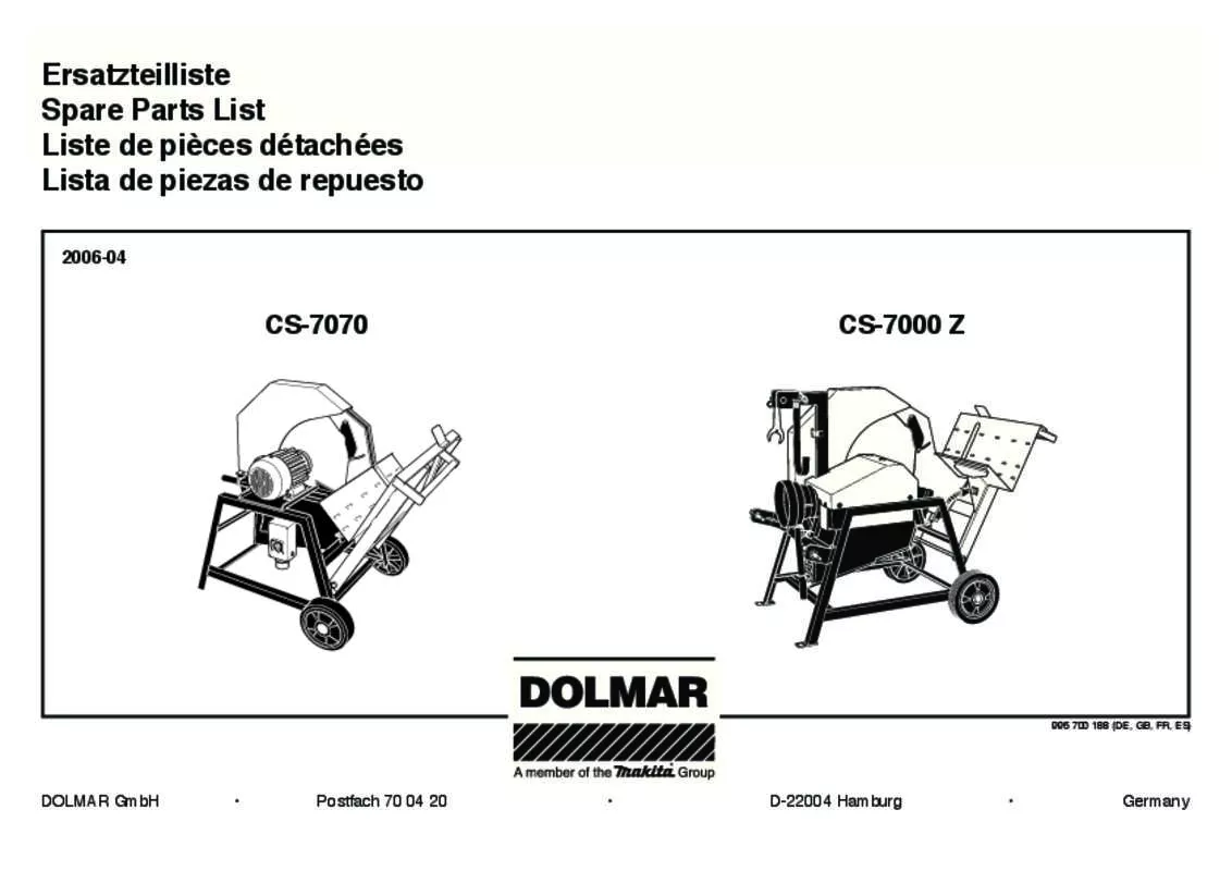 Mode d'emploi MAKITA CS7000Z