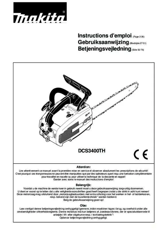 Mode d'emploi MAKITA DCS3400TH