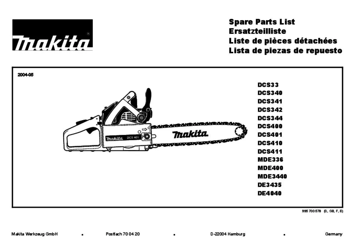 Mode d'emploi MAKITA DE4040