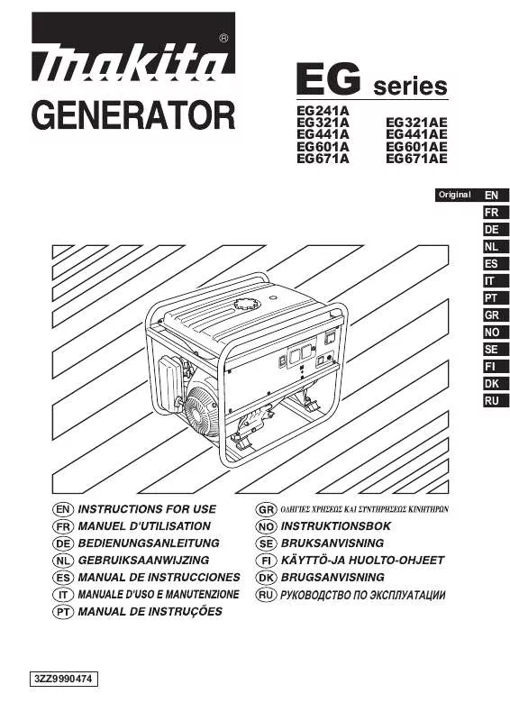 Mode d'emploi MAKITA EG601A