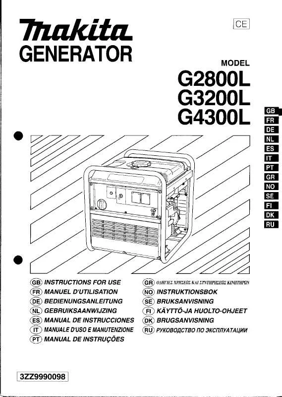 Mode d'emploi MAKITA G2800L