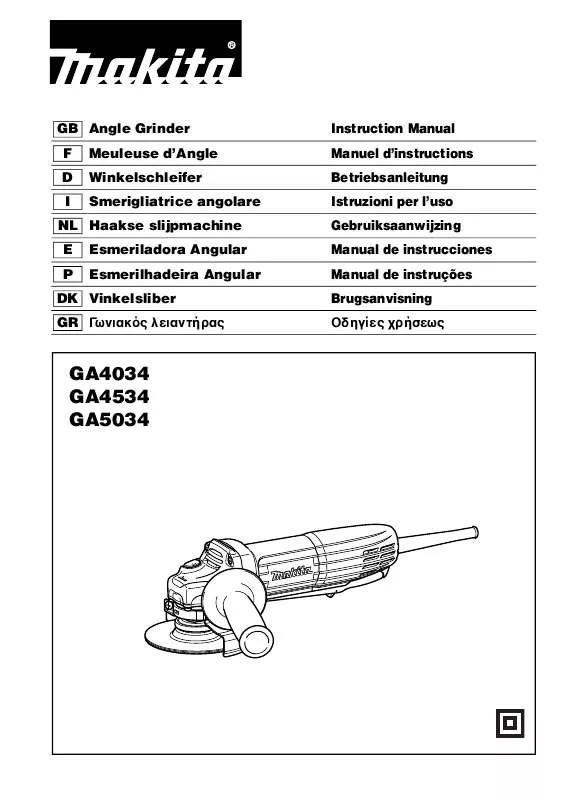 Mode d'emploi MAKITA GA4034