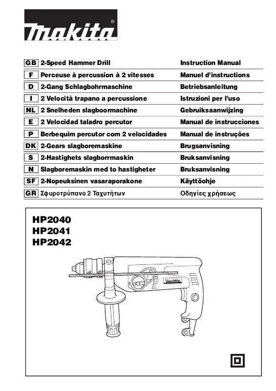 Mode d'emploi MAKITA HP2040