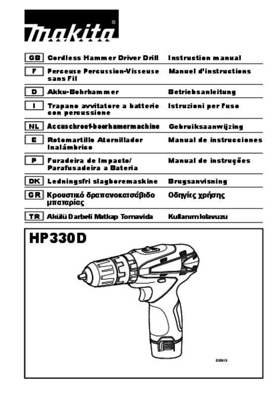 Mode d'emploi MAKITA HP330D