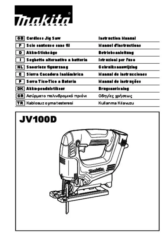 Mode d'emploi MAKITA JV100D