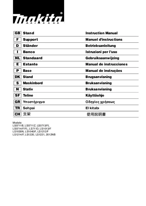 Mode d'emploi MAKITA LS0711Z