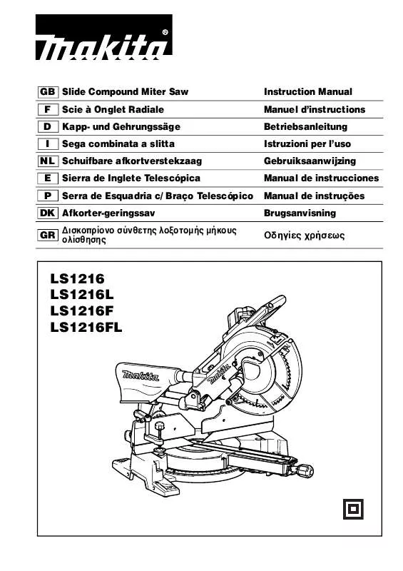 Mode d'emploi MAKITA LS1216F