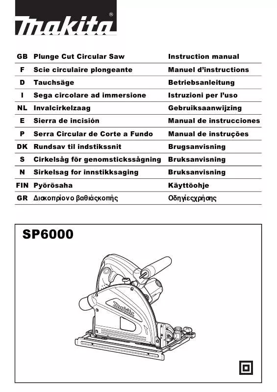 Mode d'emploi MAKITA SP6000