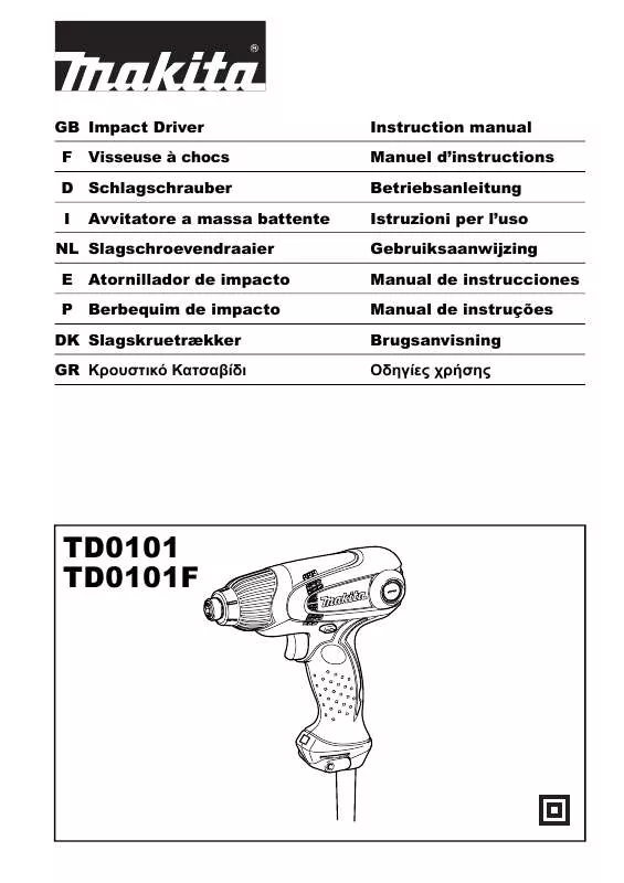 Mode d'emploi MAKITA TD0101F