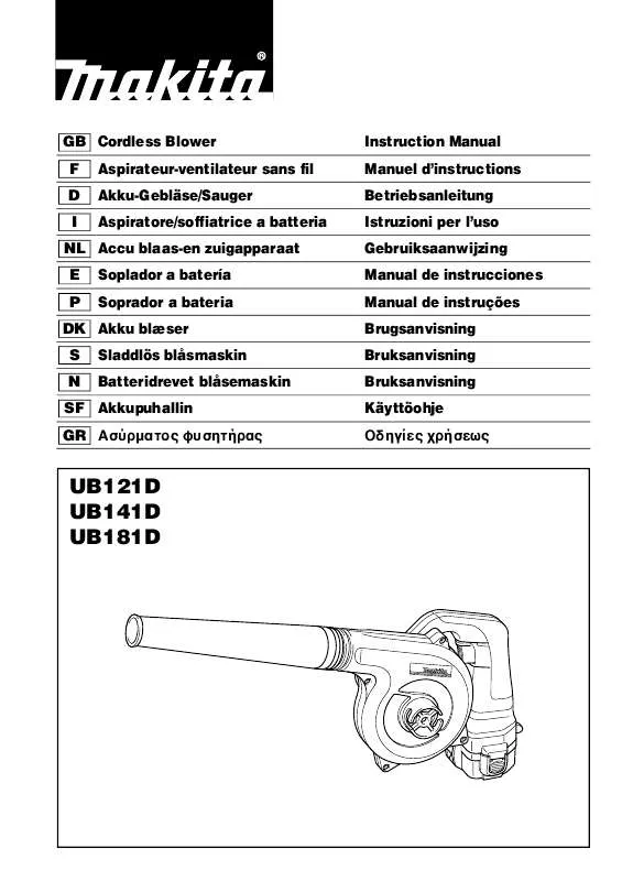 Mode d'emploi MAKITA UB121D