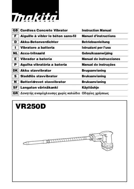 Mode d'emploi MAKITA VR250D