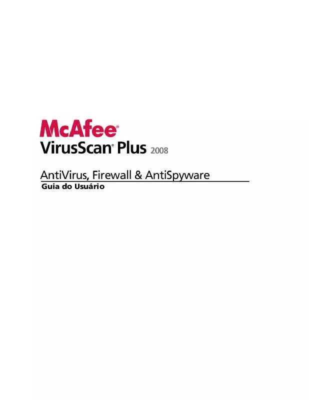 Mode d'emploi MCAFEE VIRUSSCAN PLUS 2008