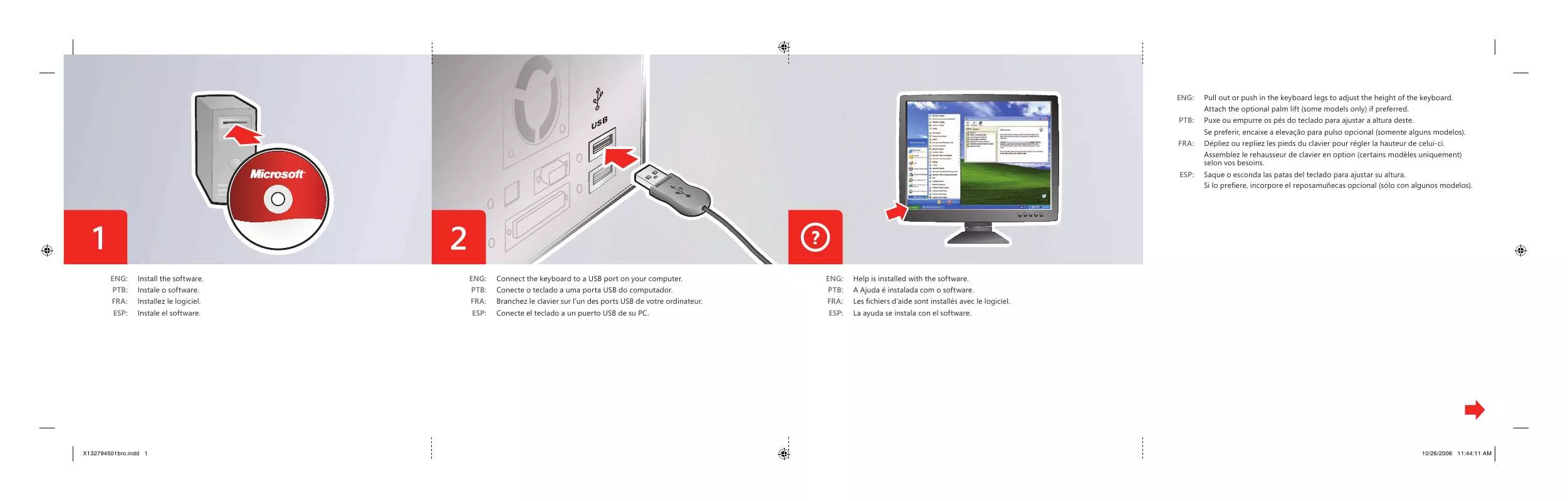 Mode d'emploi MICROSOFT DIGITAL MEDIA PRO KEYBOARD