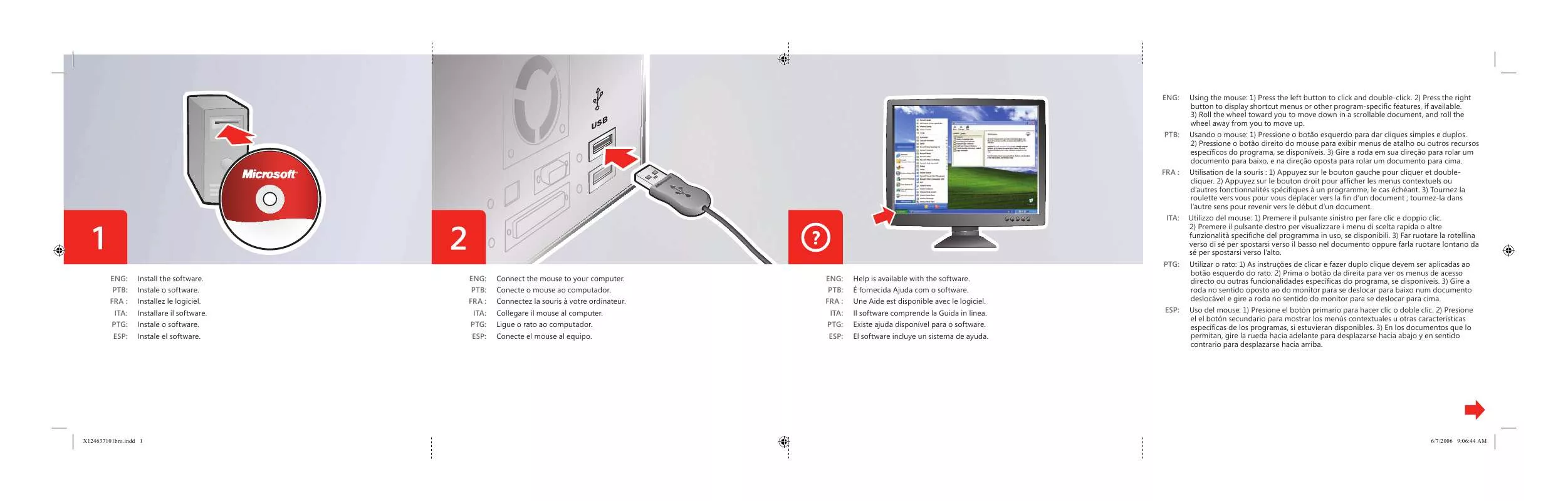 Mode d'emploi MICROSOFT INTELLIMOUSE EXPLORER