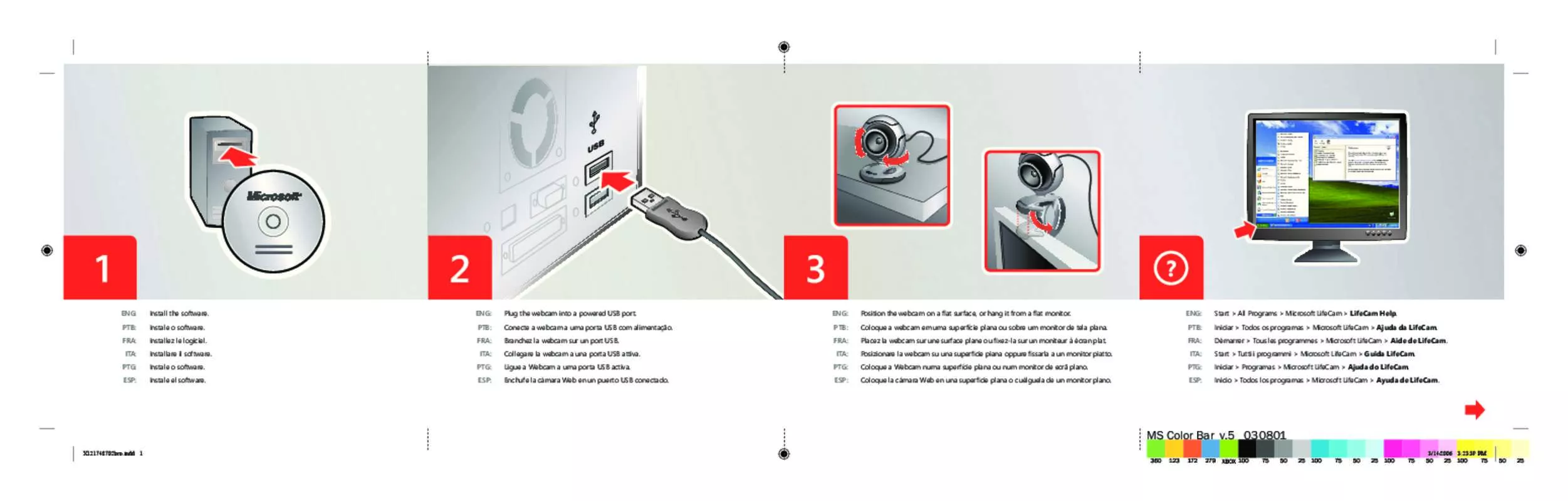 Mode d'emploi MICROSOFT LIFECAM VX-3000