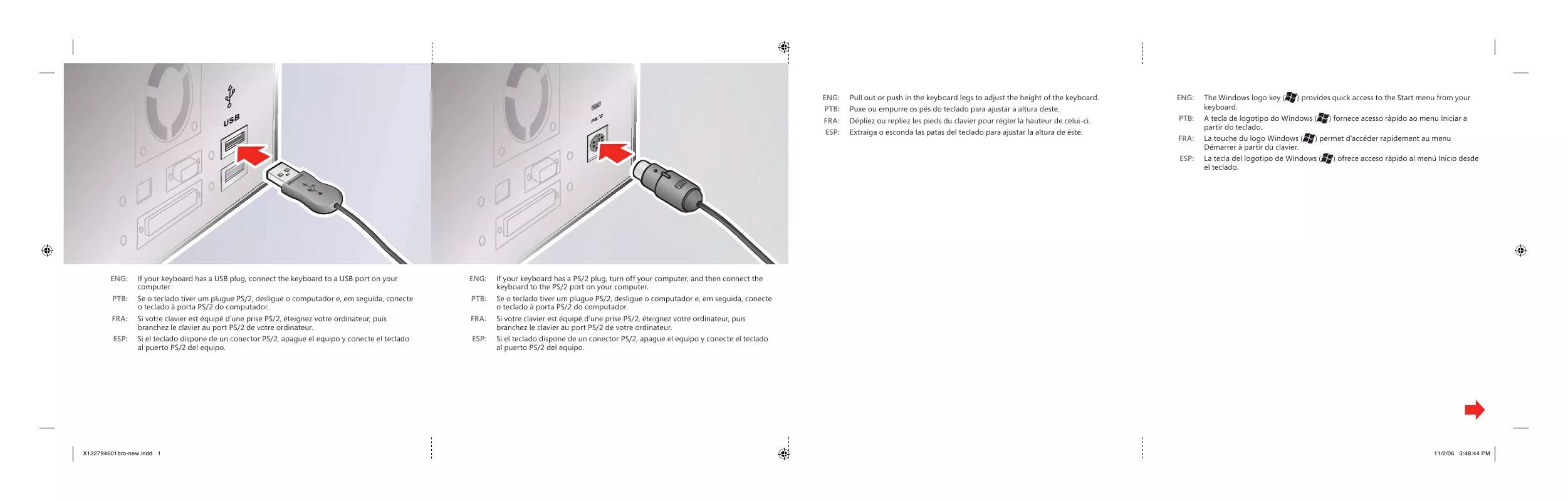 Mode d'emploi MICROSOFT WIRED KEYBOARD 500