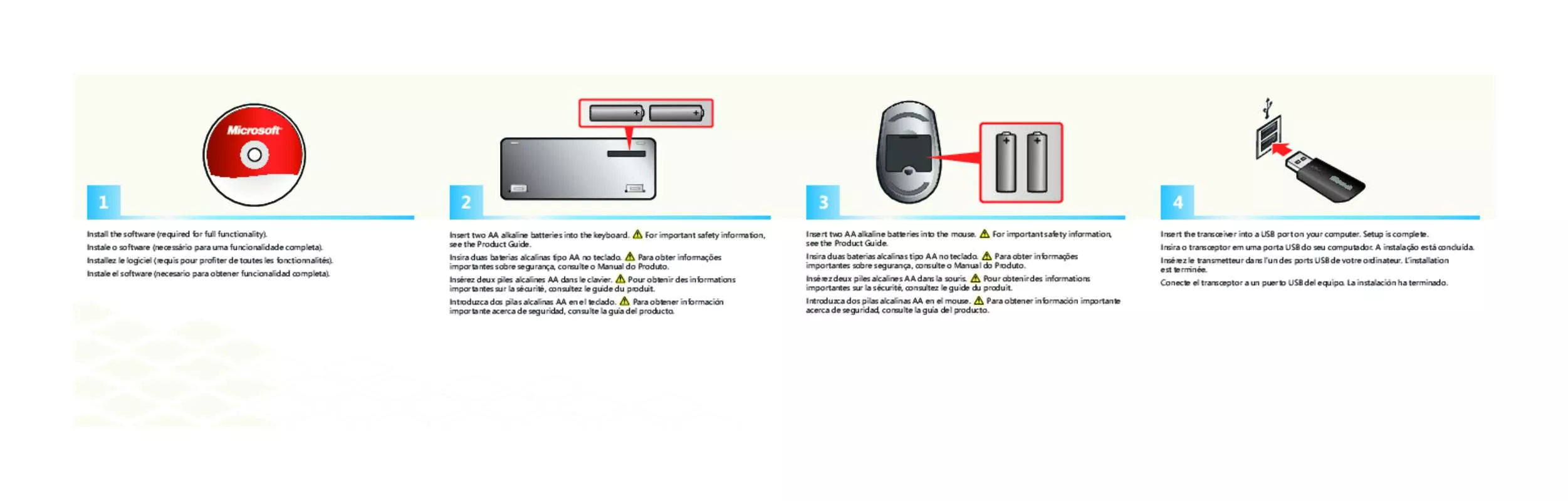 Mode d'emploi MICROSOFT WIRELESS DESKTOP 3000