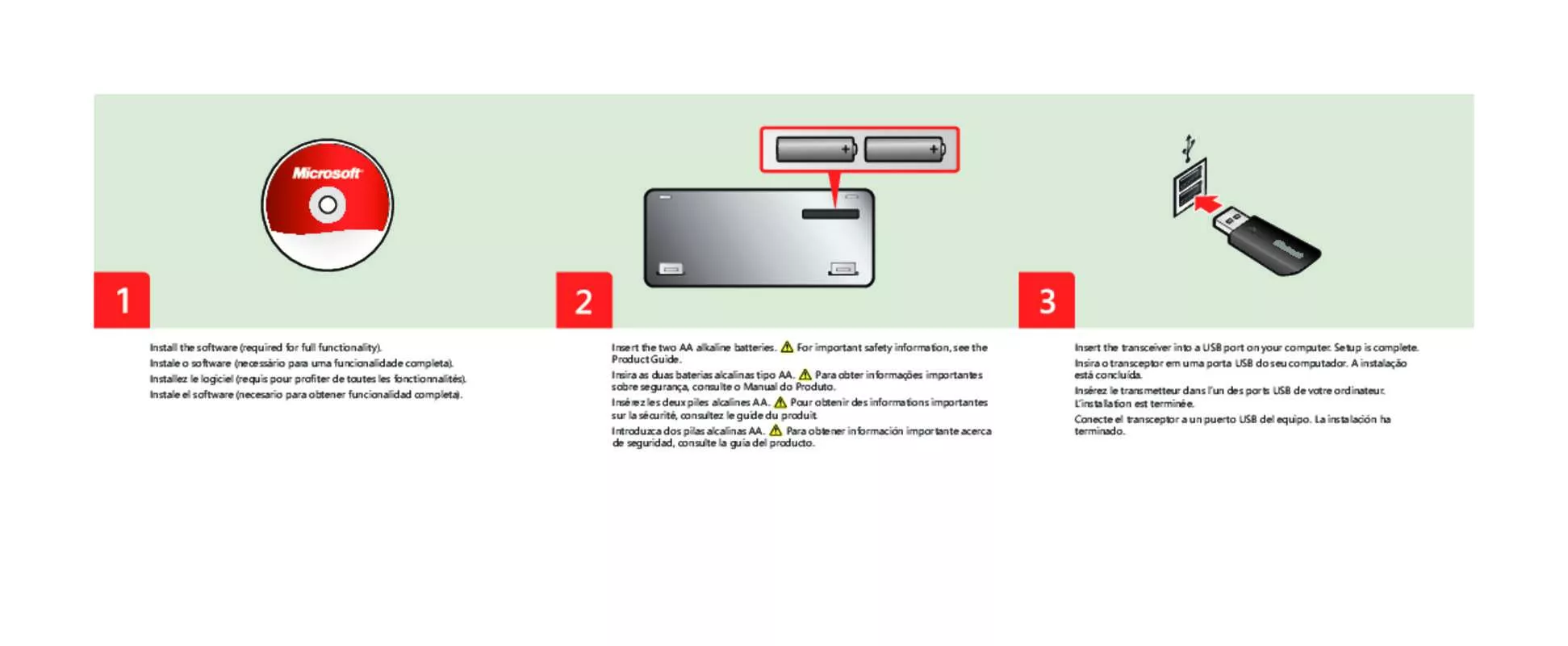 Mode d'emploi MICROSOFT WIRELESS KEYBOARD 3000