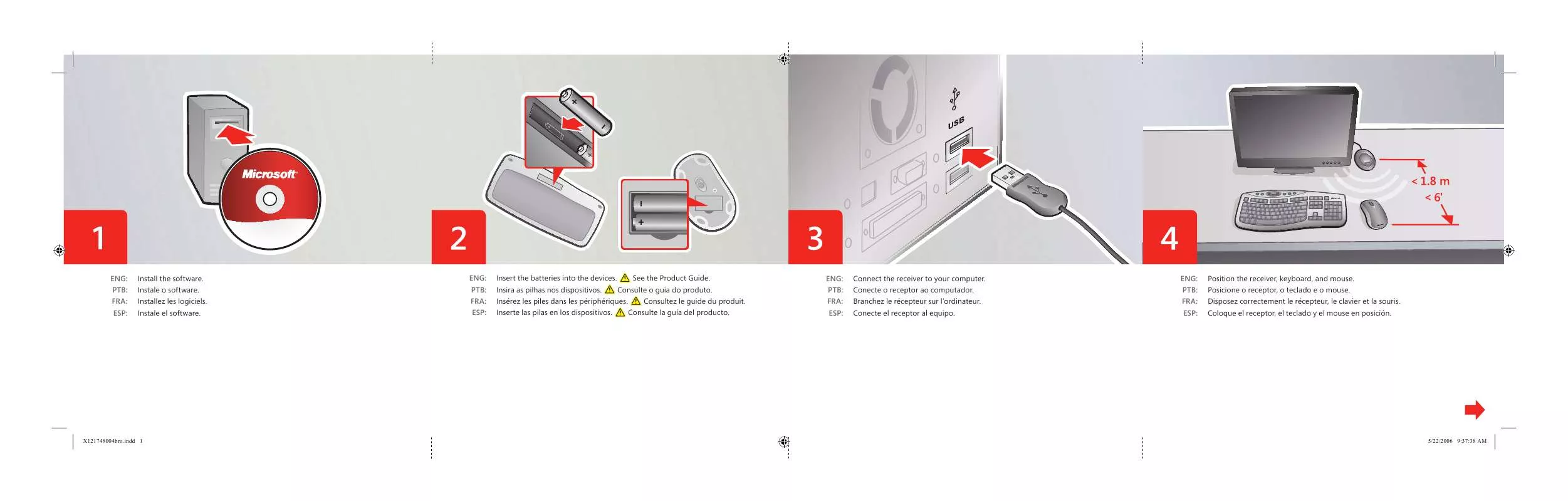 Mode d'emploi MICROSOFT WIRELESS LASER DESKTOP 6000