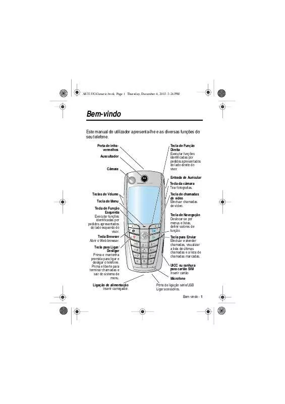 Mode d'emploi MOTOROLA A835