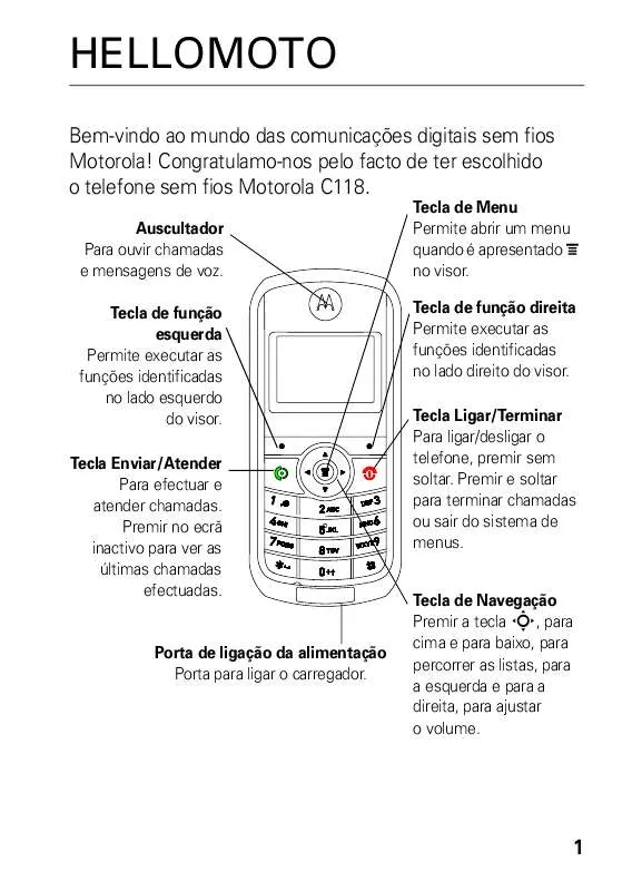 Mode d'emploi MOTOROLA C118