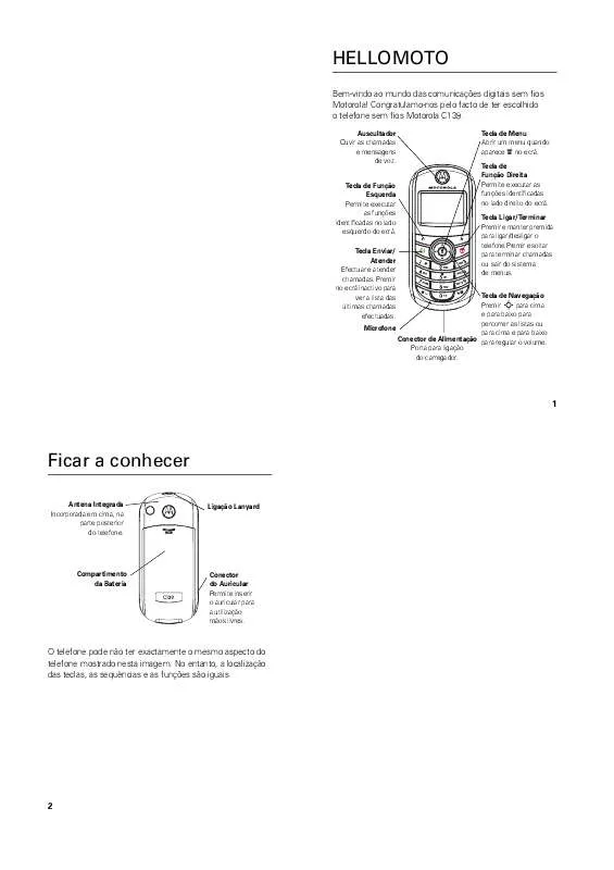 Mode d'emploi MOTOROLA C139