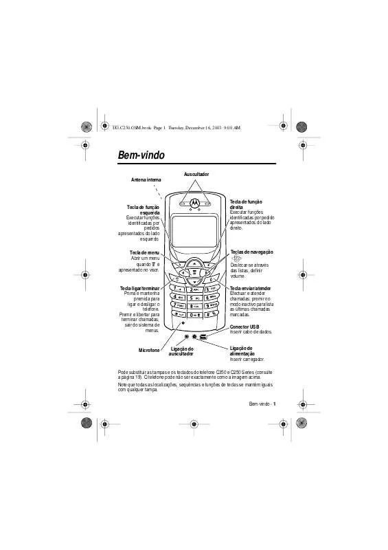 Mode d'emploi MOTOROLA C250