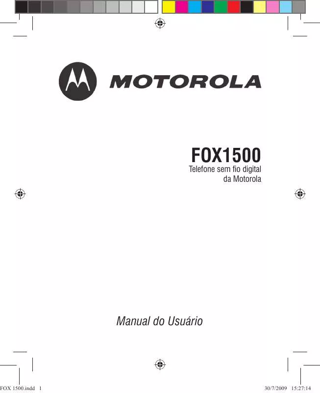 Mode d'emploi MOTOROLA FOX1500