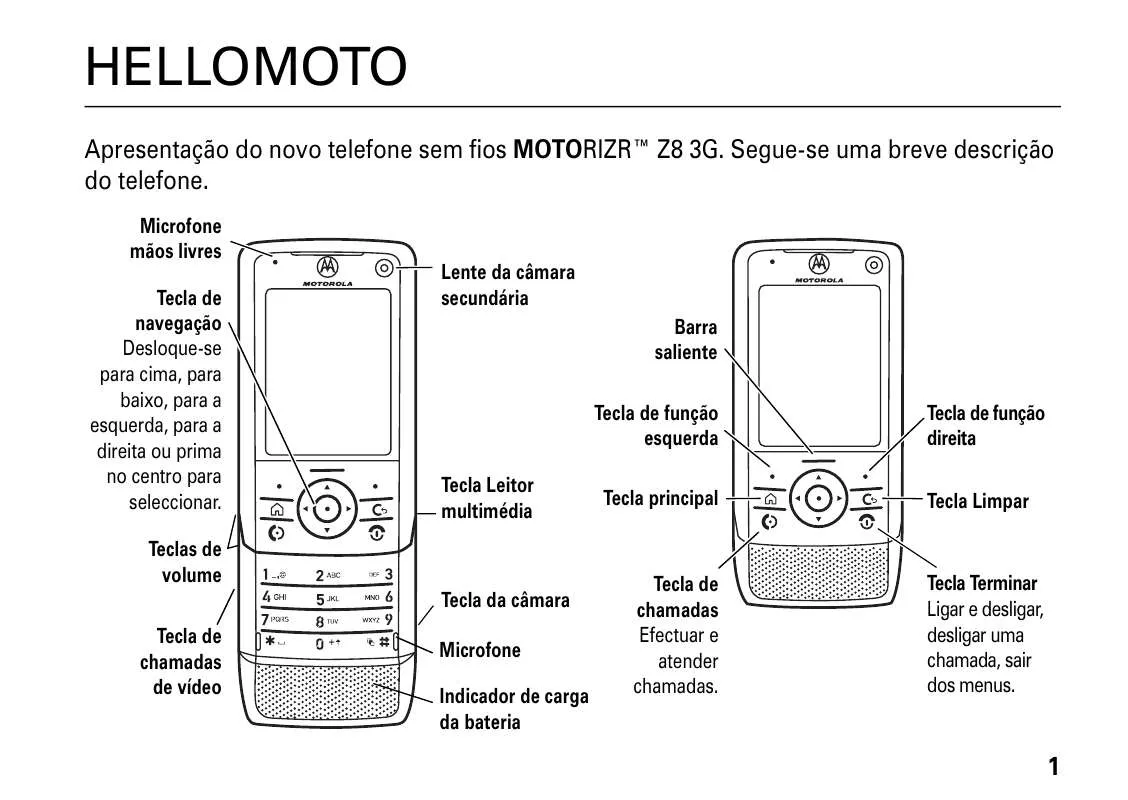 Mode d'emploi MOTOROLA MOTO Z8