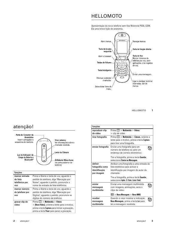 Mode d'emploi MOTOROLA MOTOPEBL