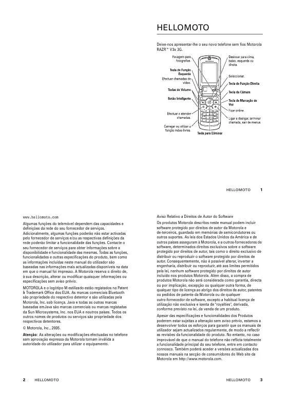 Mode d'emploi MOTOROLA MOTORAZR V3X