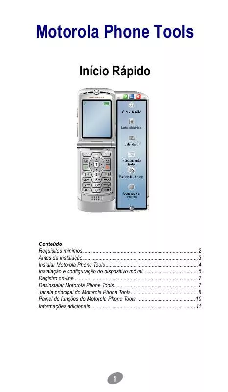 Mode d'emploi MOTOROLA PHONE TOOLS