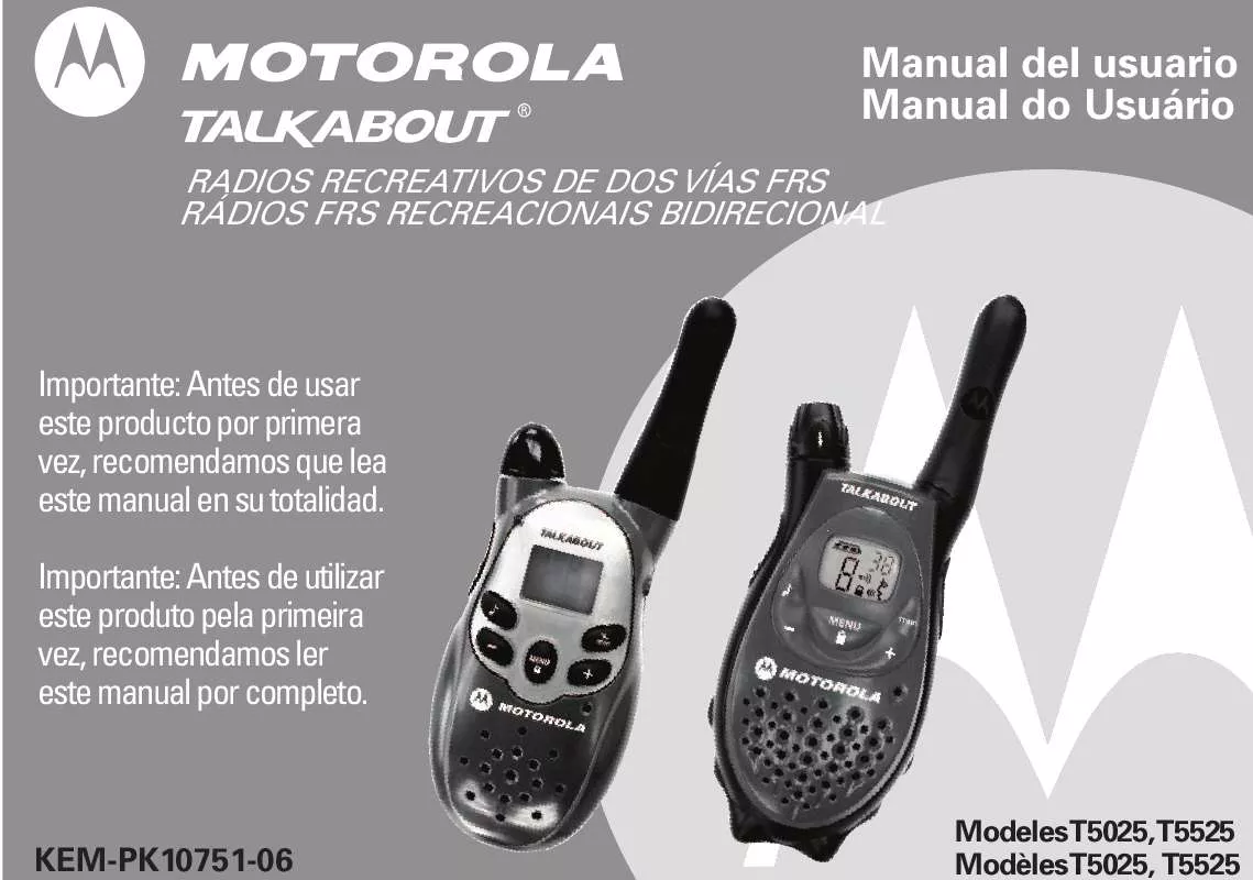 Mode d'emploi MOTOROLA T5025