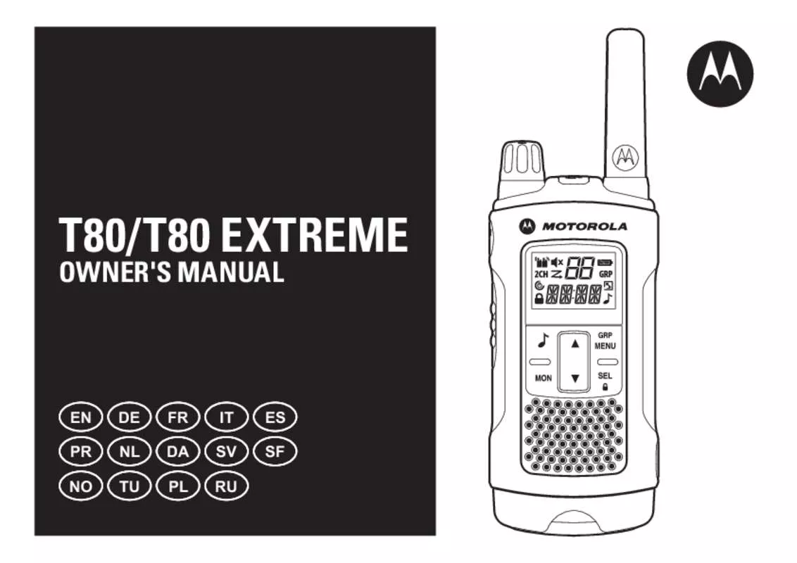 Mode d'emploi MOTOROLA TLKR T40