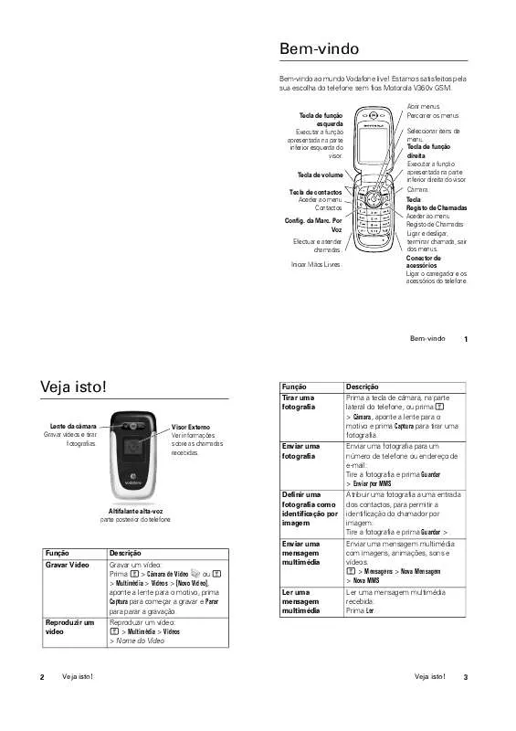 Mode d'emploi MOTOROLA V360