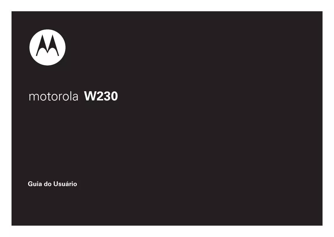 Mode d'emploi MOTOROLA W230