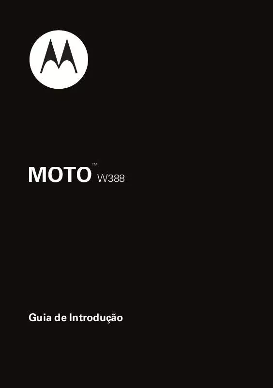 Mode d'emploi MOTOROLA W388