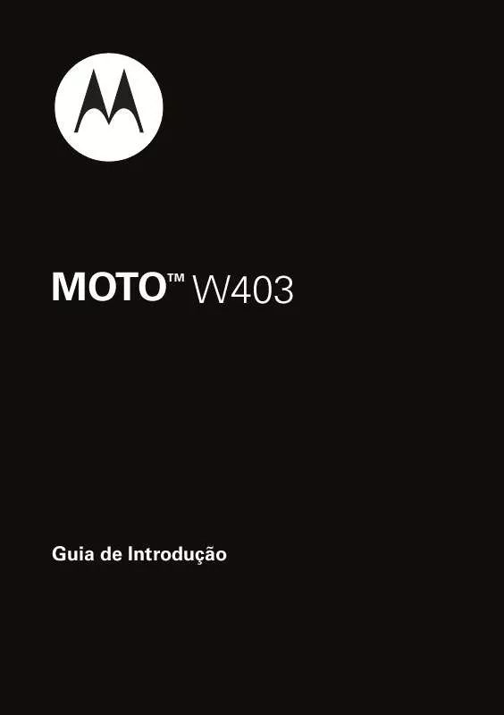 Mode d'emploi MOTOROLA W403