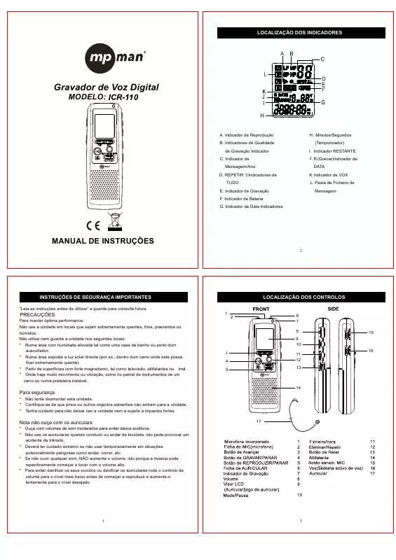 Mode d'emploi MPMAN ICR 110