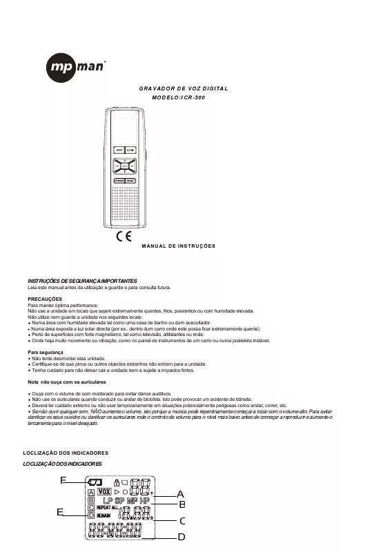 Mode d'emploi MPMAN ICR 300