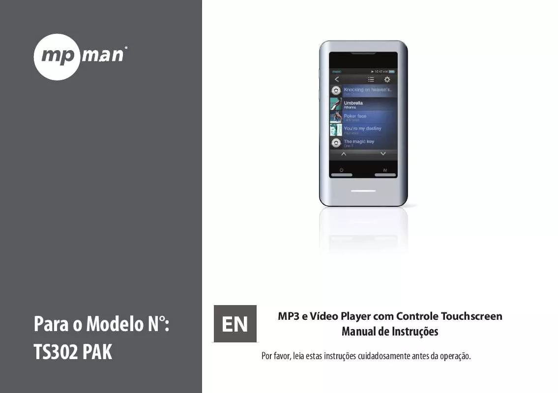 Mode d'emploi MPMAN TS 302 PAK