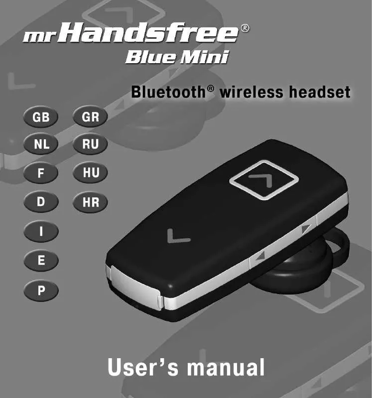 Mode d'emploi MR HANDSFREE BLUE MINI