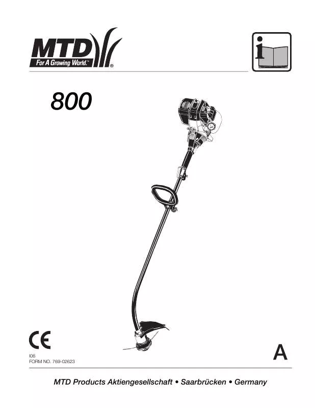 Mode d'emploi MTD 4-STROKE TRIMMER 800