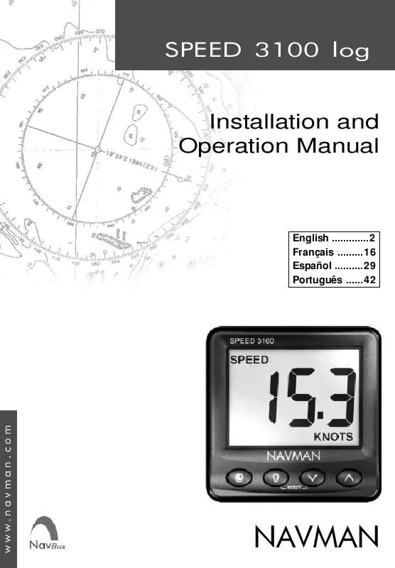 Mode d'emploi NAVMAN SPEED 3100 LOG