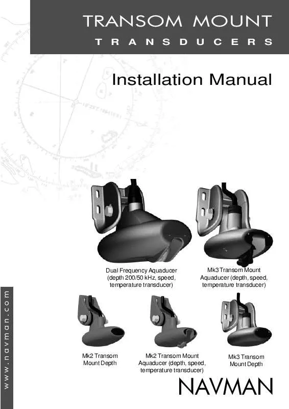 Mode d'emploi NAVMAN TRANSOM MOUNT