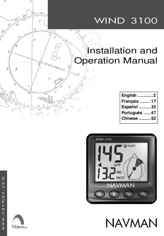 Mode d'emploi NAVMAN WIND 3100