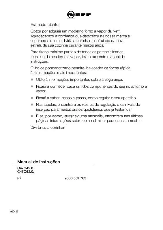 Mode d'emploi NEFF C47C62N0S