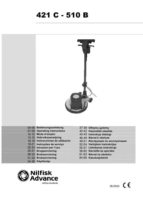 Mode d'emploi NILFISK 421 C-510 B