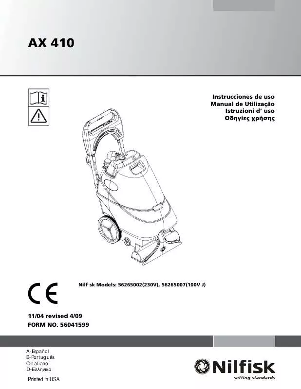 Mode d'emploi NILFISK AX 310