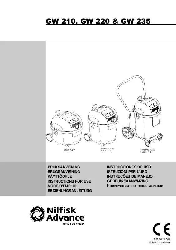 Mode d'emploi NILFISK GW 235